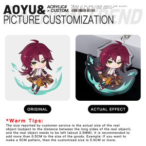 겐신 임팩트 키 체인 플라스틱 라이덴 쇼군 아라타키 Itto Tartaglia 그림 아크릴 열쇠 고리에 대한 도매 최신 패션 애니메이션 - Product Image 2