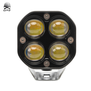 High Quality 2 Pcs Led White Yellow Work Light Flashing Spot Flood Warning Light Fog Light for Motorcycle Car 8000LM - Product Image 6