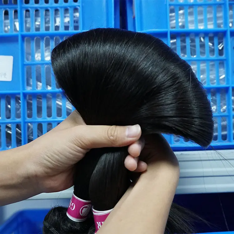 Di alta qualità 10a indiana vergine dei capelli umani raw lordo, giovane ragazza vergine reale dei capelli indiani, 1b dei capelli indiani dei capelli di fabbrica in chennai