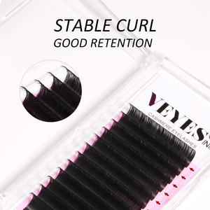 Bireysel kirpik uzantıları yumuşak ipek kabarık fanlar düğüm ücretsiz Lashes kirpik uzatma C D kıvırmak 0.03 0.05 hacim çarpıntı Lashes - Product Image 3