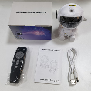 Uzaktan kumanda dönebilir oturan astronot LED gece lambası Spaceman Galaxy projektör çocuk çocuk için - Product Image 3