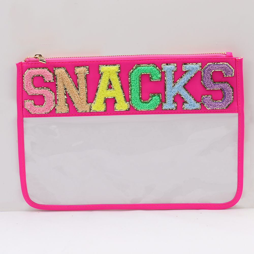 SNACKS rose chaud en pvc clair