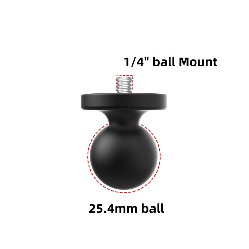 Bola de 1 pulgada y 1/4" (negra)