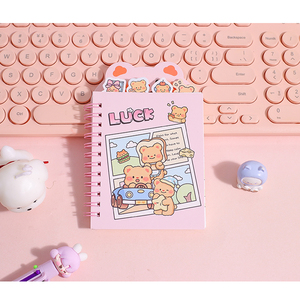 2025 Custom A6 Cute Luck Cartoon Bread Bear Diary Mini Child Spiral <strong>Notebook</strong> <strong>with</strong> <strong>Index</strong> - Product Image 2