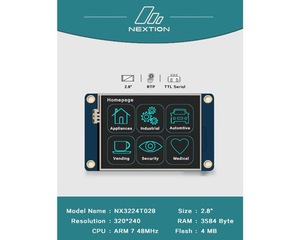Intelligent NX8048T050 5.0\&quot; HMI Smart USART <strong>UART</strong> Serial Touch Screen TFT LCD Display Panel for <strong>Arduino</strong> 800x480 Industrial Human