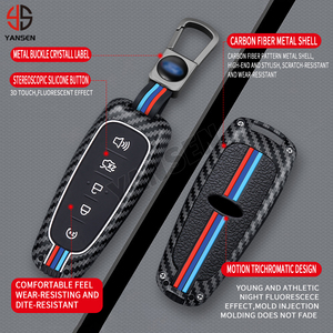 5ボタン車のリモコンキーケースカバーシェルフォブフォードエスケープフォーカスC Max Kuga Edge Explorer Taurusキーリングアクセサリー - Product Image 4