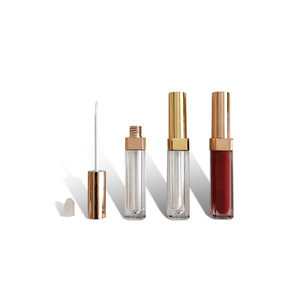 玫瑰色镀金唇釉透明方形遮瑕膏眼影液体空瓶 - Product Image 1