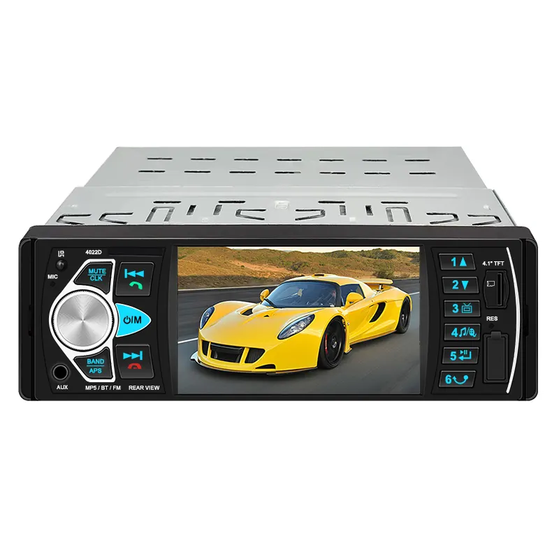 Reproductor MP5 de radio de coche 1din REPRODUCTOR DE CASETE ESTÉREO de coche de 4,1 pulgadas con USB