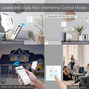 LangYeao Tuya WiFi+BLE Smart Light Dimmer Touch Switch Interruptor with RF433 Remote <strong>Control</strong> SmartLife Home <strong>Automation</strong> <strong>System</strong> - Product Image 4