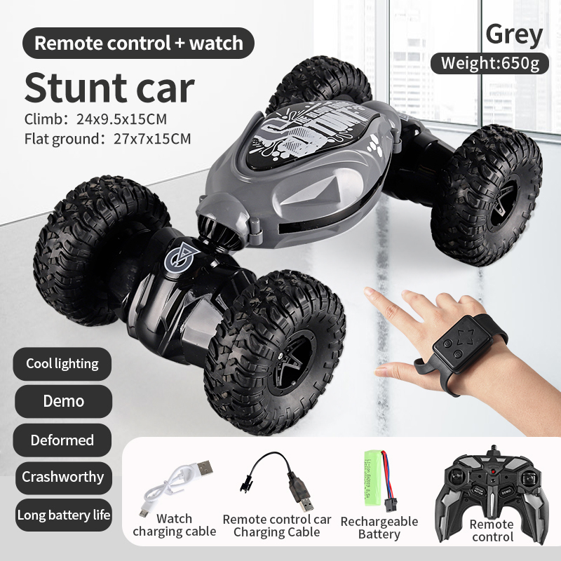 Roues tout-terrain-Pas d'UV-Télécommande double-Gris