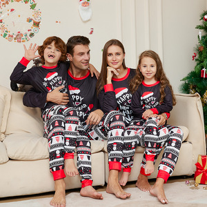2024 süblimasyon aile noel Pjs özel baskılı eşleşen pijama pamuk çocuklar bebek giysileri noel aile