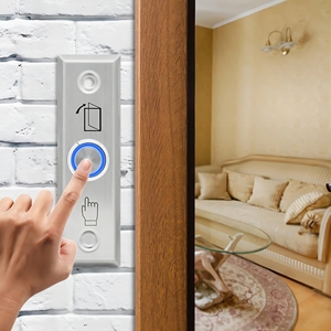 Pulsante di uscita interruttore a spinta porta apriscatole in acciaio inox pulsanti di rilascio per il controllo accessi serratura del cancello elettronico con luce a LED - Product Image 2