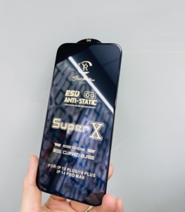ESD anti-statik süper X HD net ekran koruyucu 9H temperli cam iPhone 14Pro Max 15Pro Max 16Pro Max kabarcık ücretsiz - Product Image 3