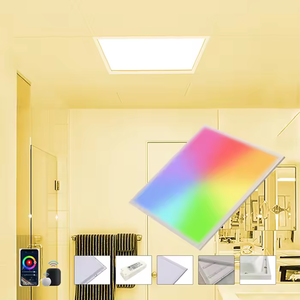Şık tasarımı ile Modern 590x590 kare RGB yüzey tavan <span class=keywords><strong>LED</strong></span> paneli ışık çok renkli