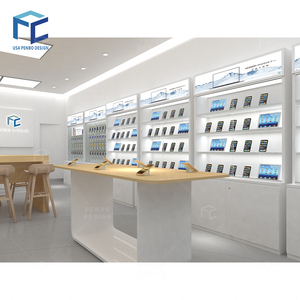 Teléfono móvil Diseño de tienda minorista Centro comercial personalizado Tienda minorista Mesa de computadora Tienda de teléfono celular Gabinete de mostrador de exhibición - Product Image 1