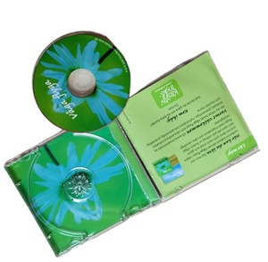 迷你音乐cd在98x90x7.5毫米迷你透明宝石盒包装加8页小册子插入和托盘卡印刷