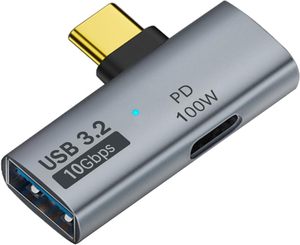2合1 USB C至USB 3.2适配器，带100W充电端口，USB C公对母快速充电数据传输OTG转换器适配器 - Product Image 2