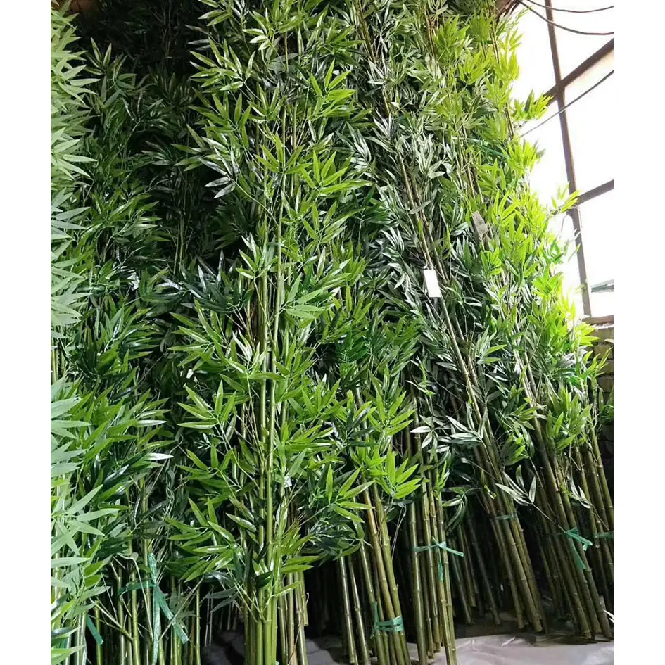 Árbol de bambú Artificial de plástico chino, plantas en maceta para decoración interior y exterior
