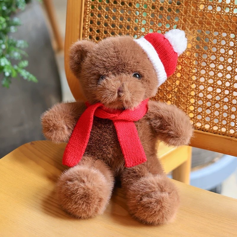 Eyelid bear-brown scarf hat style