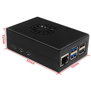 Aluminum Alloy Protective Shell for <strong>Raspberry</strong> <strong>Pi</strong> 5 Black Metal <strong>Case</strong> Cooling Fan Radiator Compatibility Electronic Modules Kits - Product Image 5
