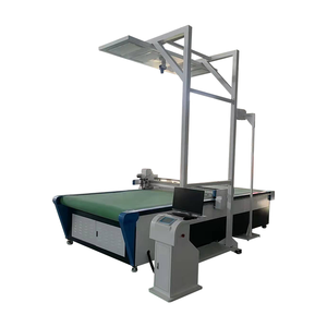 Langlebige Designer-Taschen aus echtem Leder Stanz fräser Flach bett CNC Vibrierend Voll automatisch Lager Lot Pu Leder maschine Mit CE - Product Image 3