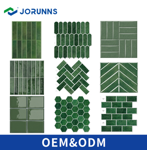 Jorunns nóng bán màu xanh lá cây hình chữ nhật gạch tường Panel Peel Stick 3D ốp tường cho nhà bếp và phòng tắm backsplash - Product Image 6