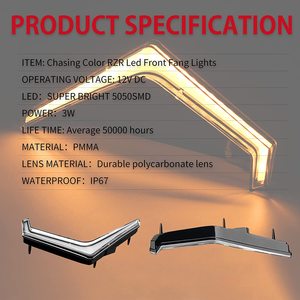 Wholes ไฟสัญญาณเลี้ยว LED สำหรับสมาร์ทโฟน,อะไหล่ไฟหน้ารถ DRL ไล่สีสำหรับความฝันสีอำพันควบคุมด้วยรีโมท - Product Image 5