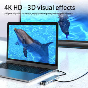 8 in 1 <strong>Usb</strong> c Hub <strong>Adapter</strong> <strong>Usb</strong> c Hub PD <strong>USB</strong> Data USB3.0 <strong>USB2.0</strong> SD TF HD-MI RJ45 Hot Sale New Hub - Product Image 2
