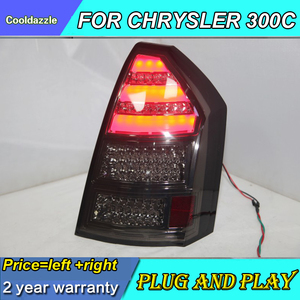 Chrysler için <span class=keywords><strong>300C</strong></span> LED stop lambaları montaj kuyruk lambası 2005 -2008 yıl arka işıklar arka lamba duman siyah geri park