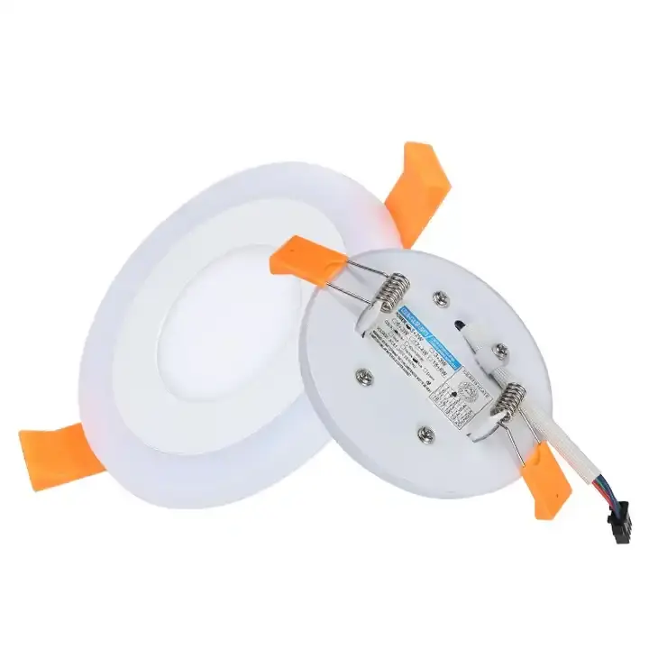 Factory Price 6+3w Fashion Double Color Surface Mounted led panel light Round Ceiling Panel Light