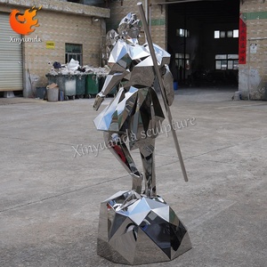 Hiện đại lớn ngoài trời công viên cảnh quan nghệ thuật cài đặt đánh bóng thép không gỉ hình học khỉ Vua Điêu khắc Kim Loại trang trí - Product Image 4