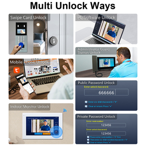 Integriertes Zugangs kontroll-und Video-Intercom-System für die Gesichts erkennung von Multi-Apartments im Freien zum Öffnen der Tür - Product Image 5