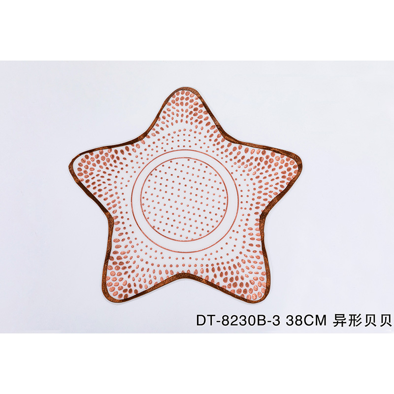 Sea Shell Shape Irregular Cute Gold Dinning PVC Plastic Placemats