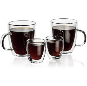 12盎司350毫升450毫升隔热双壁玻璃咖啡杯，带手柄透明茶杯套装，带盖，用于饮料和茶 - Product Image 2