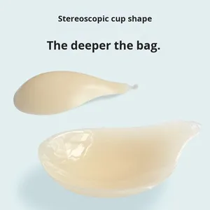 Hot-Bán Cross-Biên Giới Vô Hình Áo Ngực Cho Phụ Nữ Lớn Bust Non-Slip Ngực Dán Push-up Dây Đai Halter Cổ Thiết Kế - Product Image 3