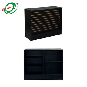 零售店店MDF三聚氰胺板条墙板板店桌现金包装柜台收银台 - Product Image 3