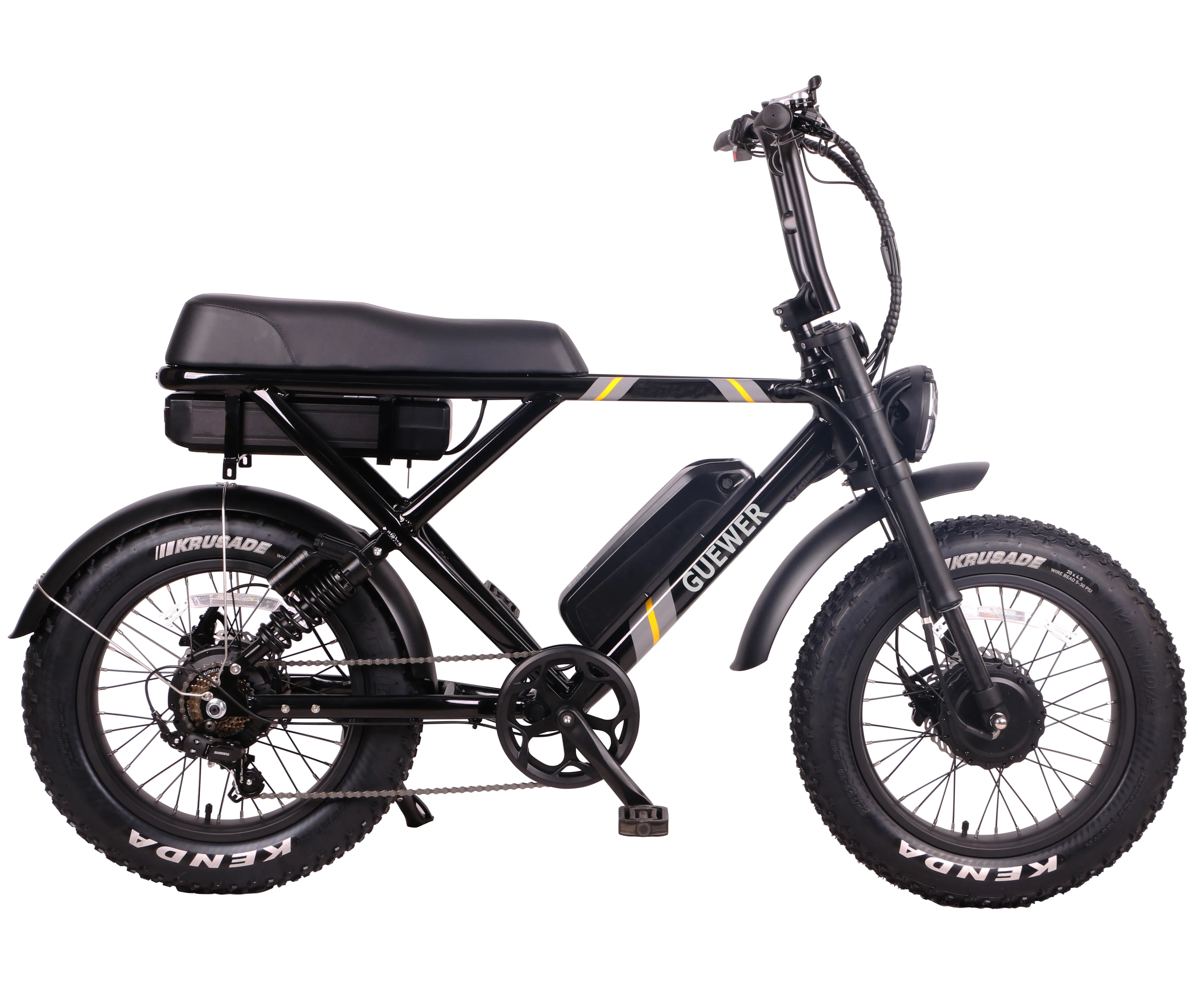 Moto électrique personnalisée à gros pneus 20 "x 4.0 rétro ebike 1000W double moteur électrique vélo de neige pour adultes vente en gros