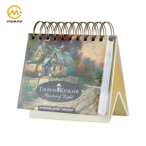 Bán buôn <span class=keywords><strong>2025</strong></span> trang trí xoắn ốc ràng buộc Máy tính để bàn hàng tháng lật Bảng lịch tùy chỉnh - Product Image 2