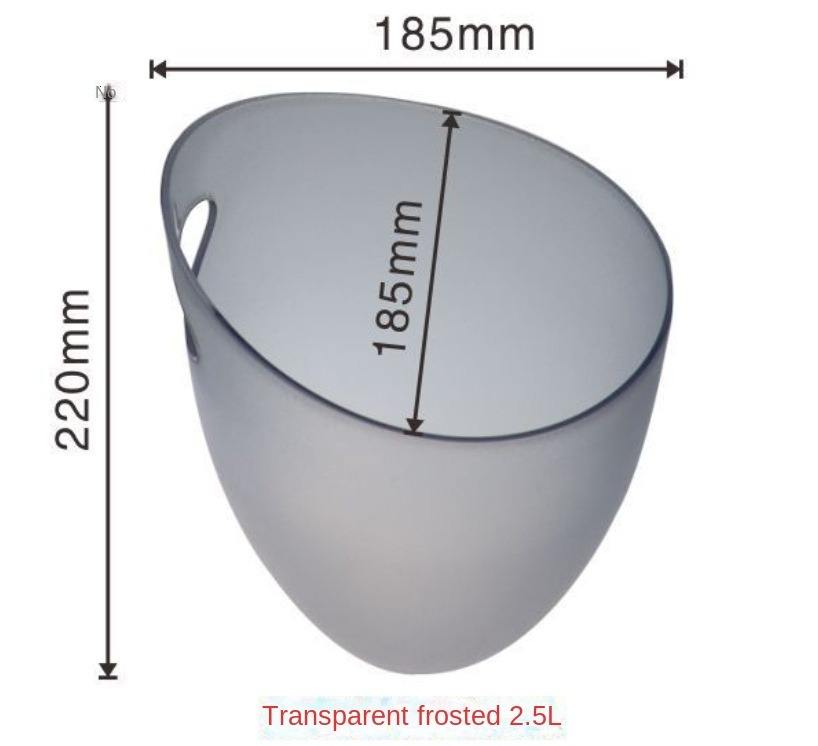 COMME Seau à glace diagonal à poignée unique 2.5L
