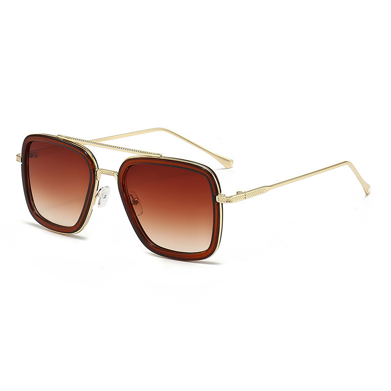 C26-Gold Frame-Gradual Tea-Tinted Lenses
