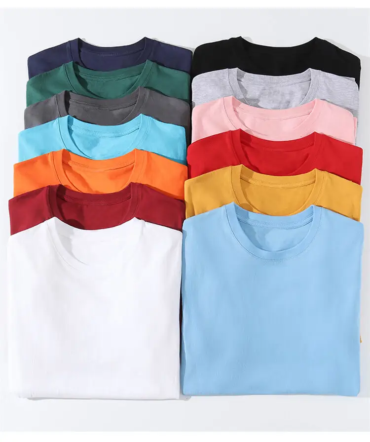 थोक अनुकूलित रिक्त प्लस आकार पुरुषों के टी शर्ट कस्टम टी शर्ट मुद्रण रिक्त टी शर्ट के कपड़े