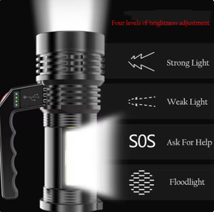 Siêu sáng dài rang COB mạnh mẽ đa chức năng cầm tay Spotlight USB sạc <span class=keywords><strong>LED</strong></span> <span class=keywords><strong>Torch</strong></span> chiến thuật đèn pin tìm kiếm ánh sáng - Product Image 5