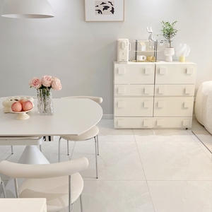 Nordic Dining <strong>Table</strong> <strong>Expandable</strong> Rock Slab <strong>Square</strong> and Round Matte Sintered Stone White Dining <strong>Table</strong> - Product Image 4