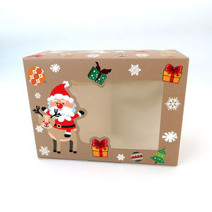 Biểu Tượng Tùy Chỉnh In Ấn Món Quà Giáng Sinh Bao Bì Hộp Có Thể Gập Lại Cửa Sổ Kẹo Giáng Sinh Hộp Giấy Cho Bánh Hộp Bao Bì - Product Image 2