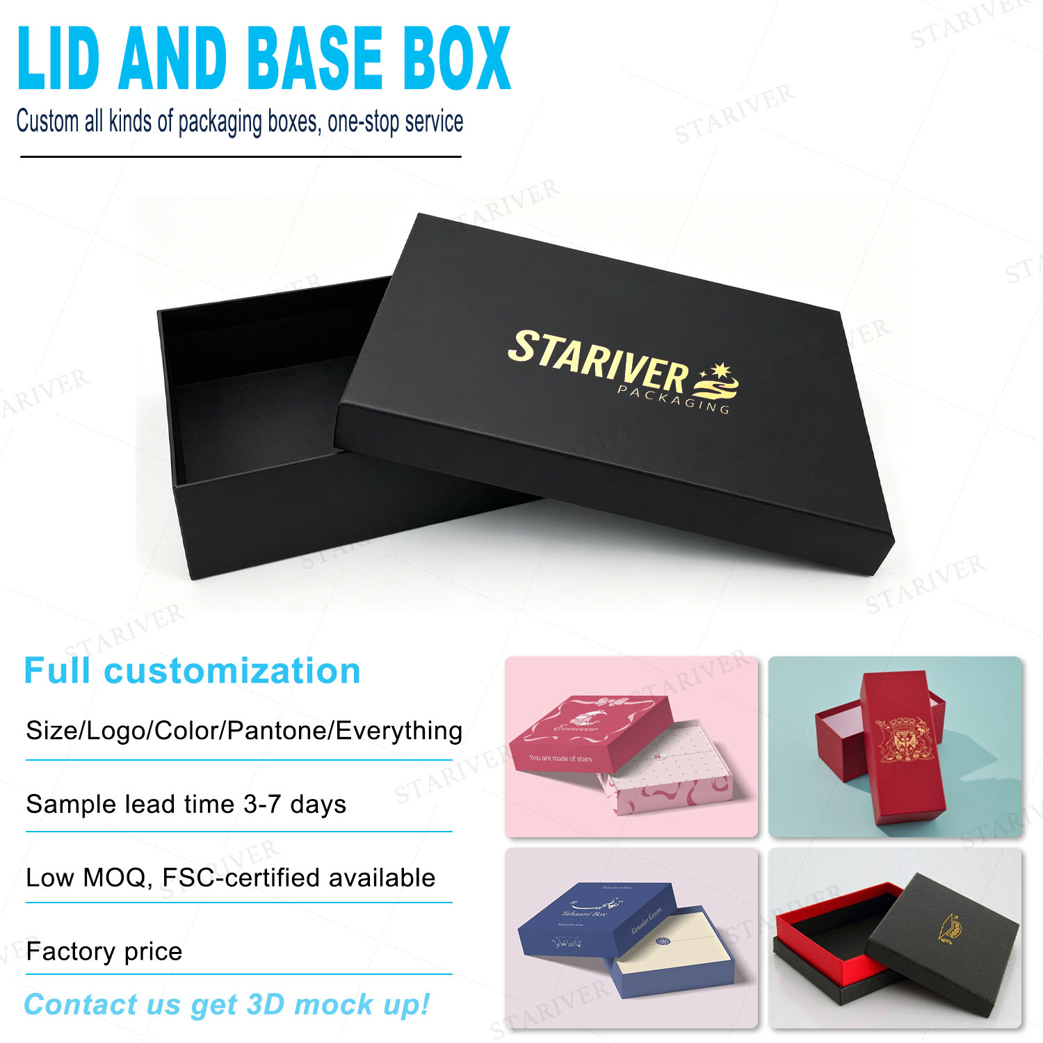 black Lid and Base Box