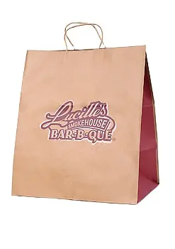 Emballage de sac en papier kraft Sac en papier kraft cadeau shopping avec poignée personnalisé usine