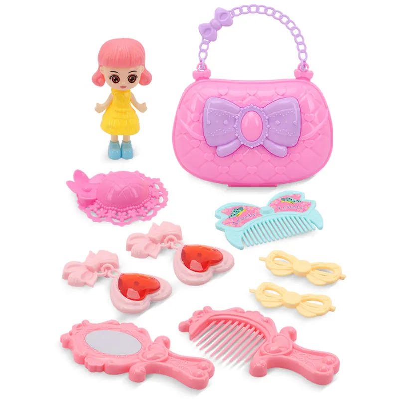 QS pas cher prix habiller enfants semblant jouer jeu jouets en plastique fille accessoires de mode bel ensemble jouets pour enfants cadeau drôle