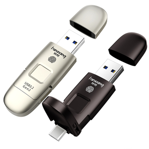 Memoria USB 3,2 tipo C para teléfono, unidad Flash USB de estado sólido con cifrado de huella dactilar, 128GB, 256GB, 512GB, 1TB - Product Image 1