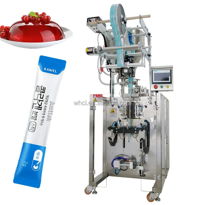 Factory Back Sealed Round Corner Enzyme Syrup Gel Jello Sachet Honey Stick Liquid Sauce Sachet Packaging Packing Machine