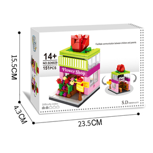 Bloques de construcción de bloques de construcción para niños, juego de bloques de construcción para cultivar la habilidad de manos sobre el modelo de bloques de construcción de cristal, planificación de ciudad - Product Image 4